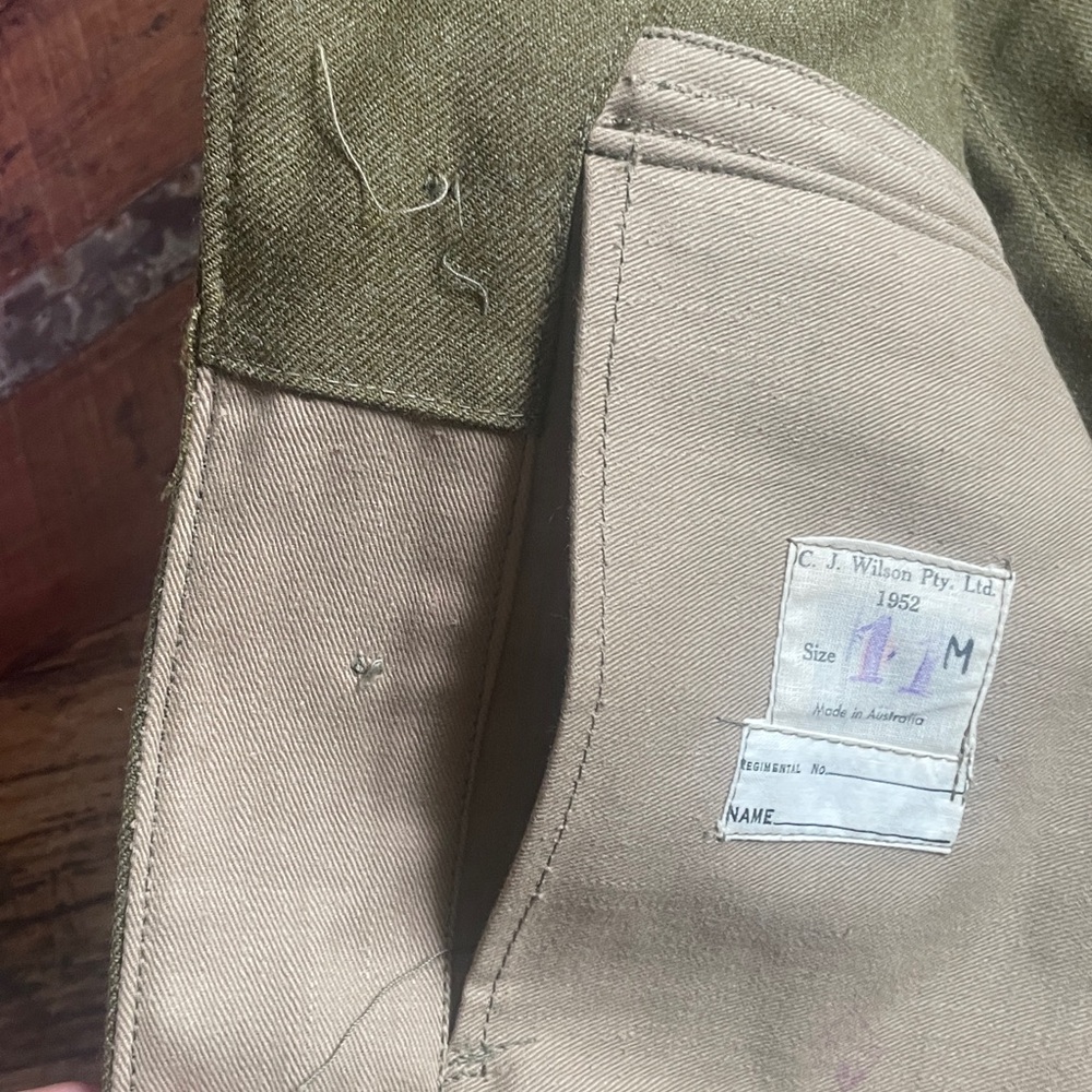 Vintage 1952 Bomber Jacket Olive Green Men's Military Jacket - Picture 7 of 14